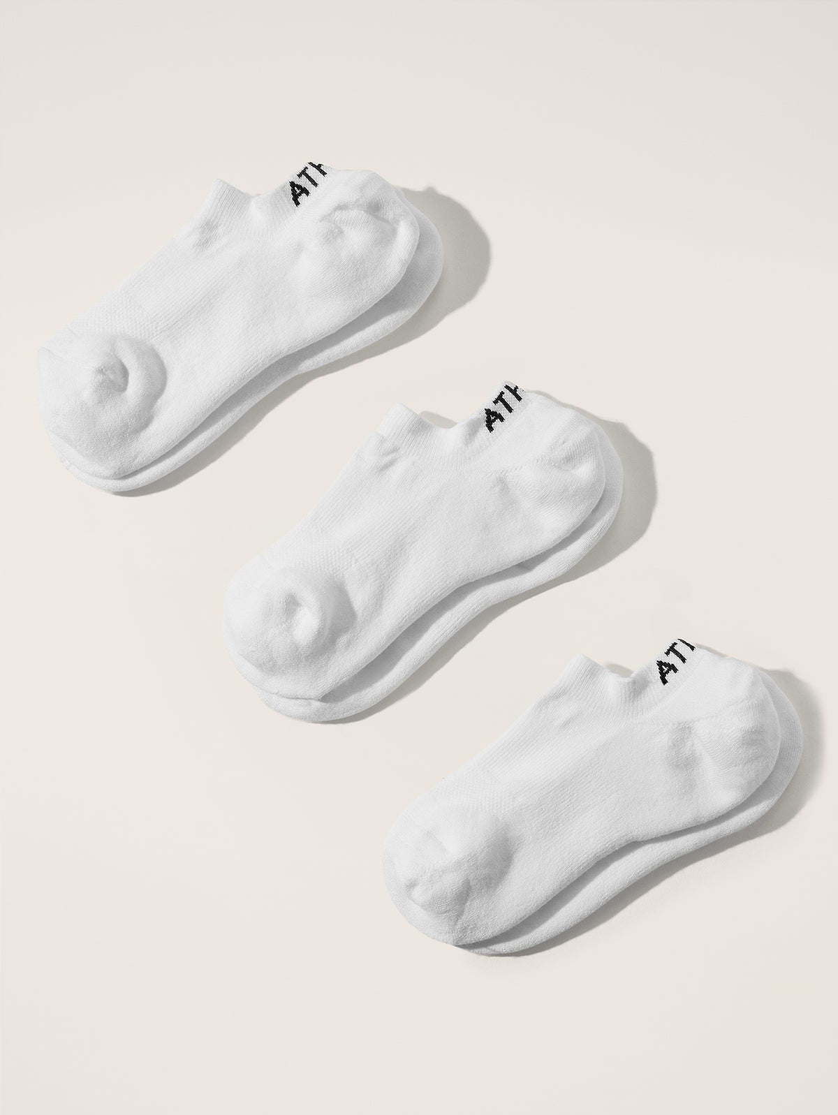 Athleta Everyday No Show Sock 6-Pack - Bright White Multi