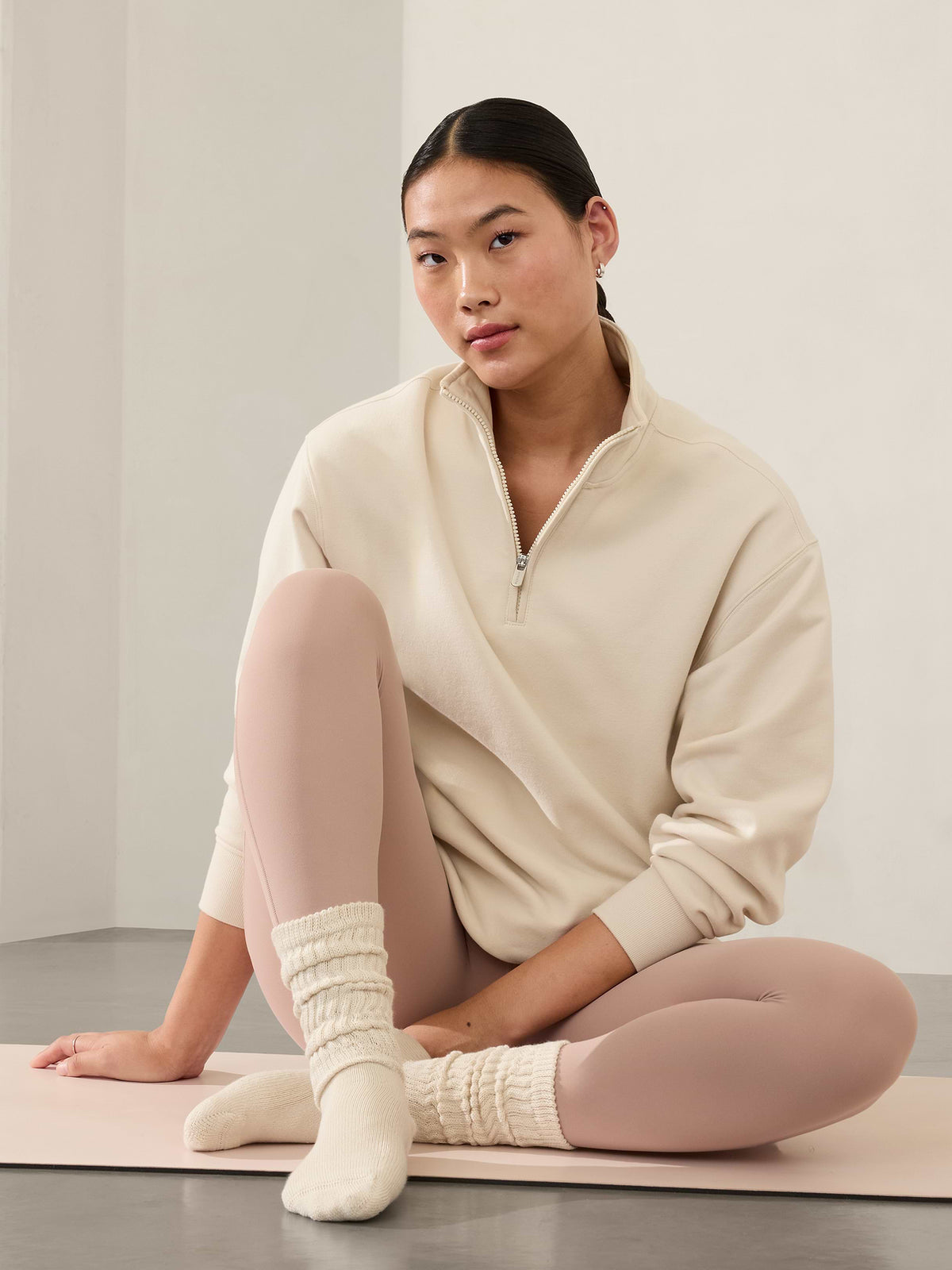 Cloud Scrunch Sock - Bone