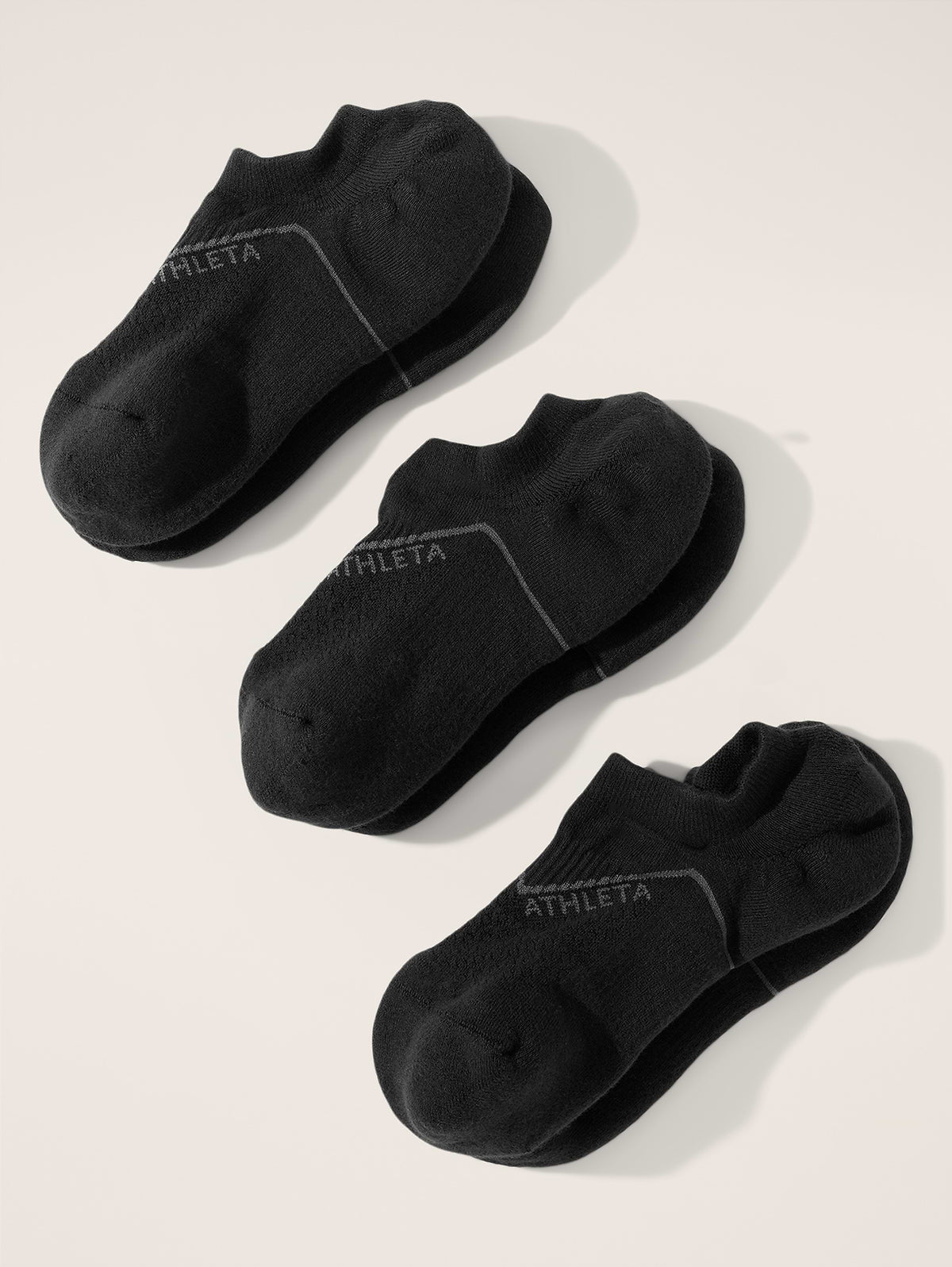 Athleta Everyday No Show Sock 6-Pack - Black Multi