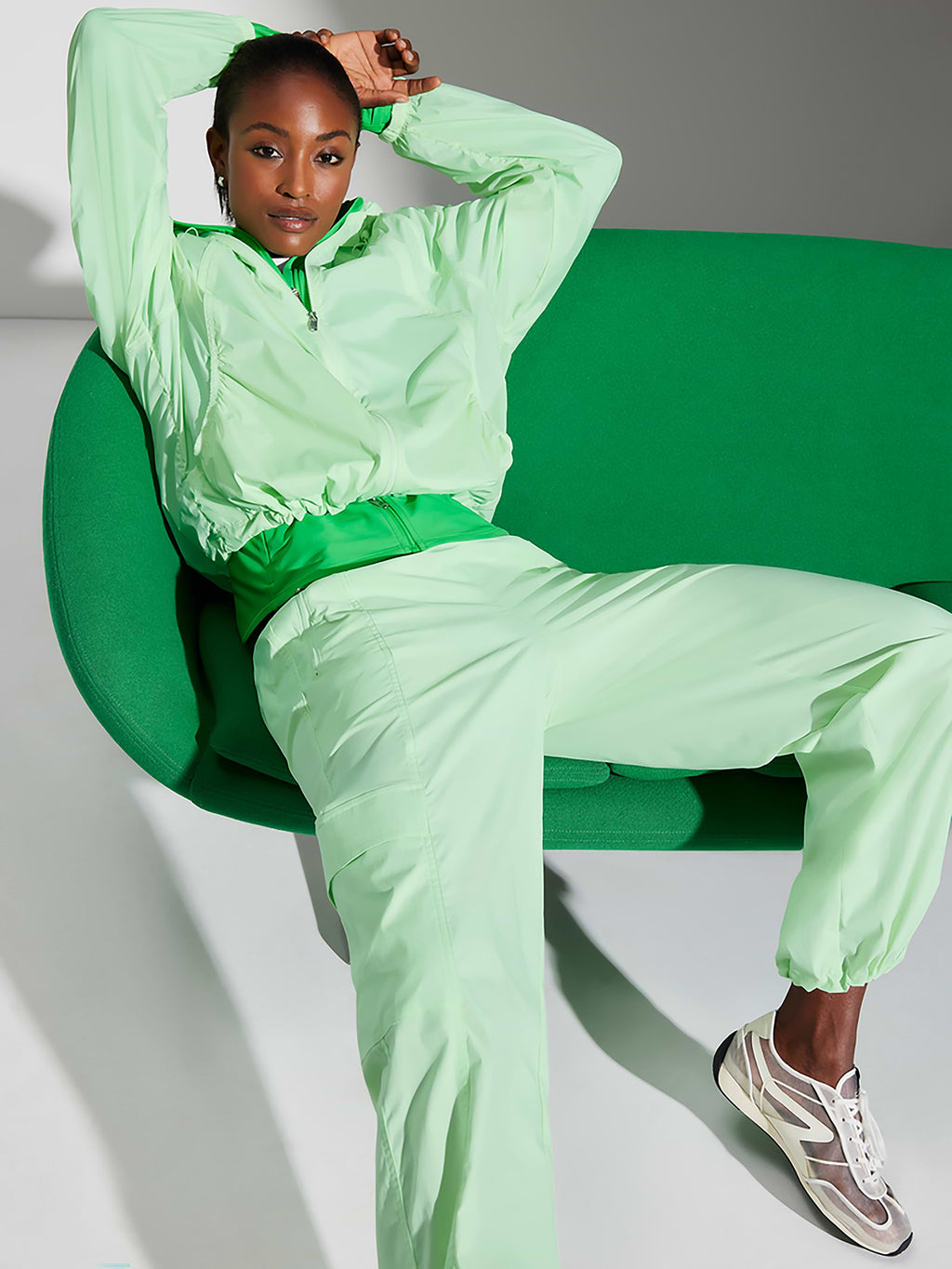 Cascade High Rise Cargo Poplin Pant - Mint Tint