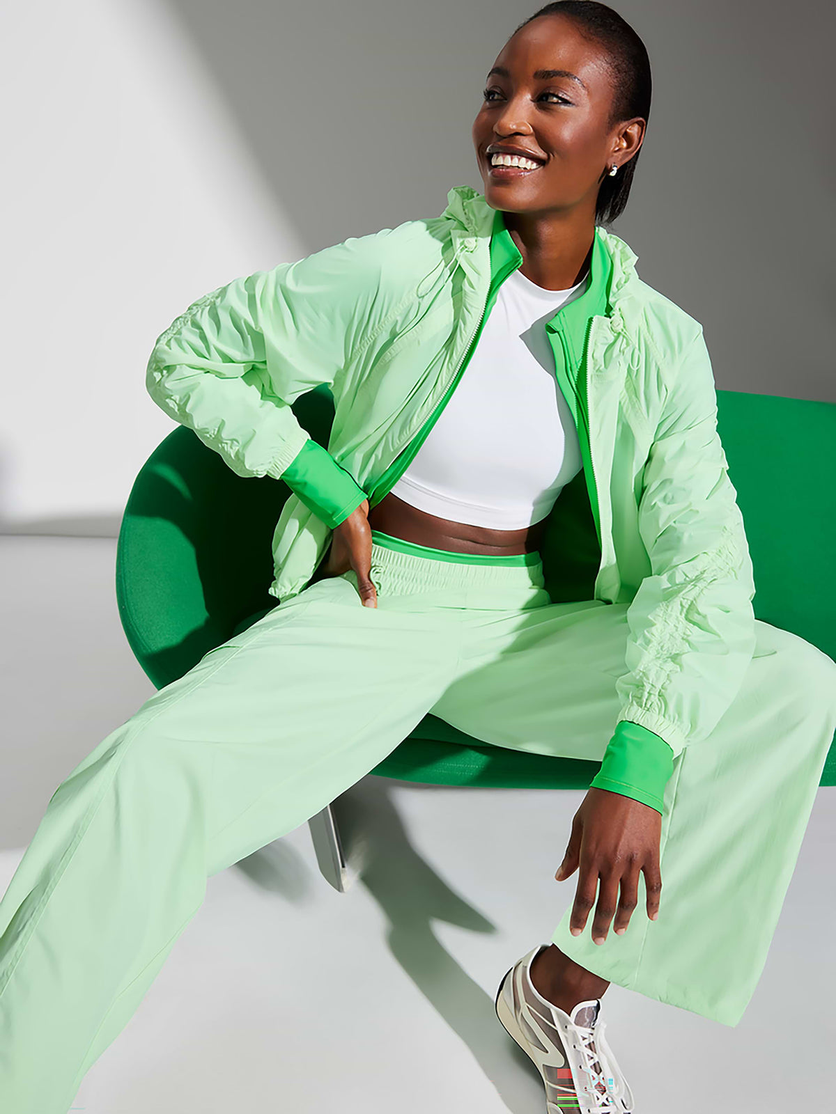 Cascade High Rise Cargo Poplin Pant - Mint Tint