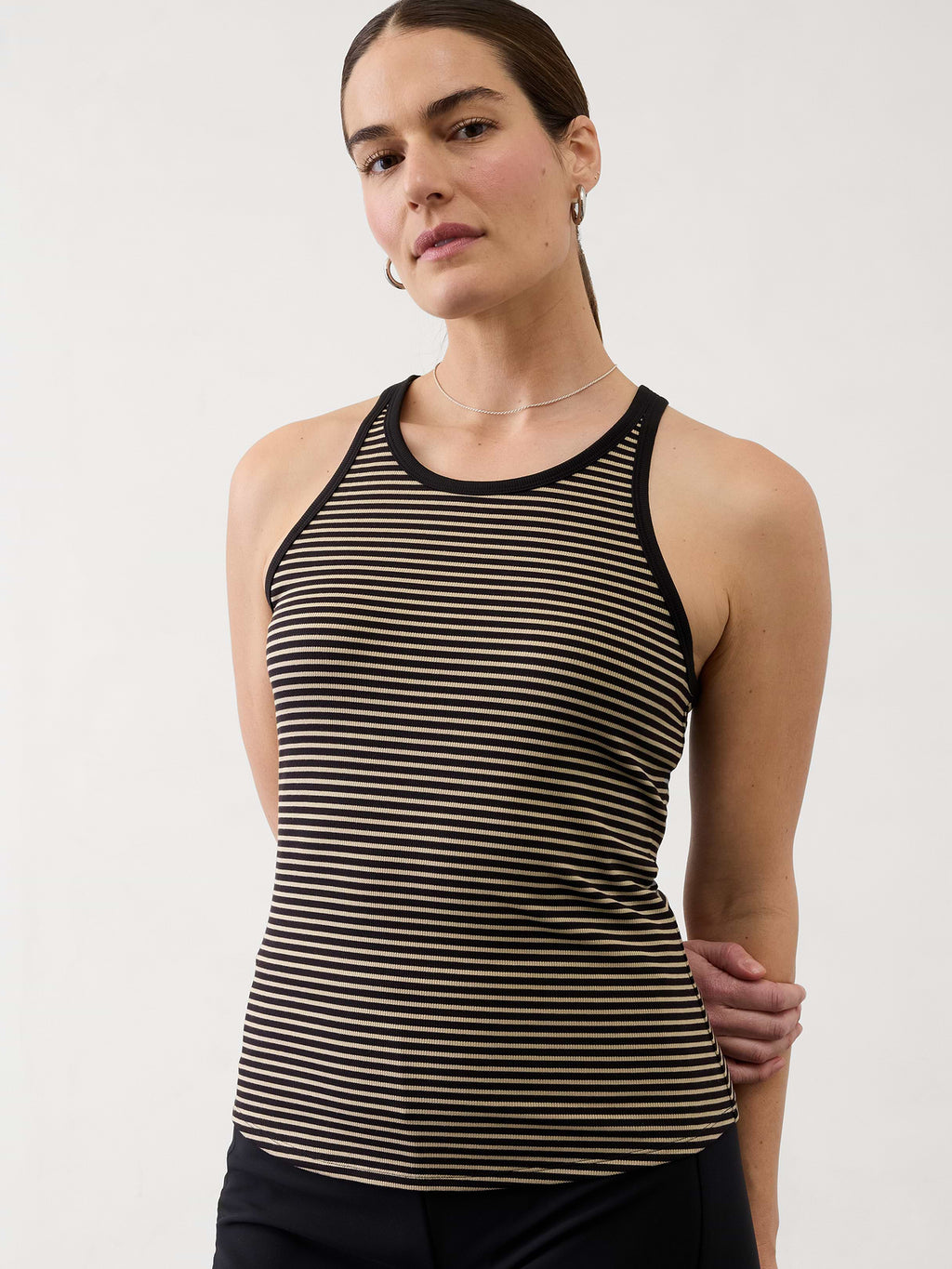 Signature Rib Tank - Martina Brown Stripe