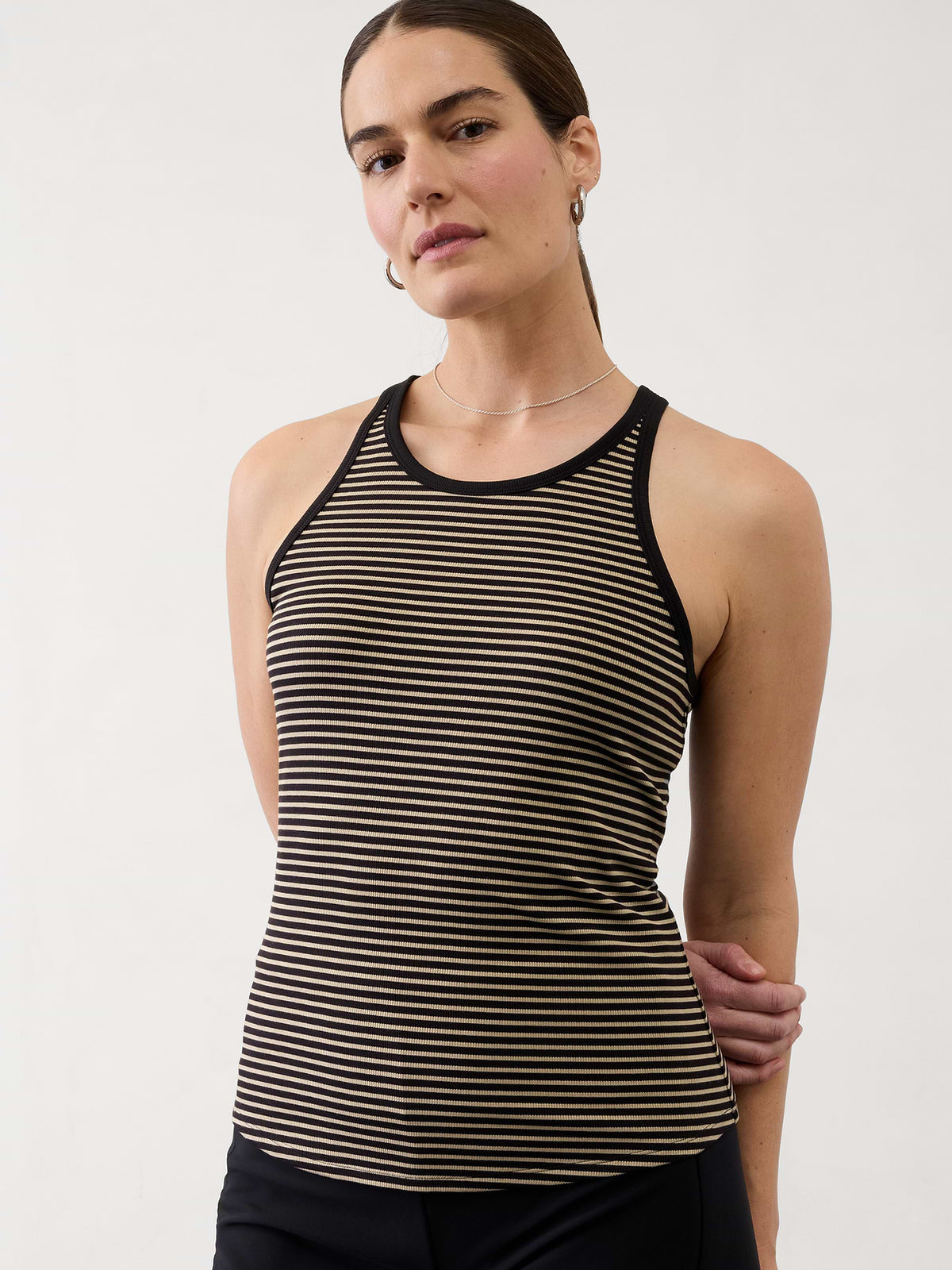 Signature Rib Tank - Martina Brown Stripe