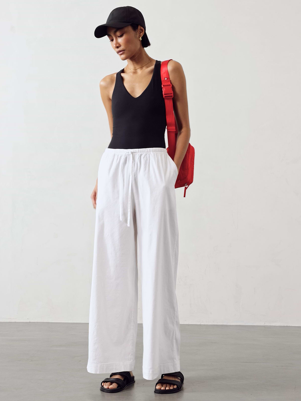Paradise Mid Rise Wide Leg Pant - Bright White