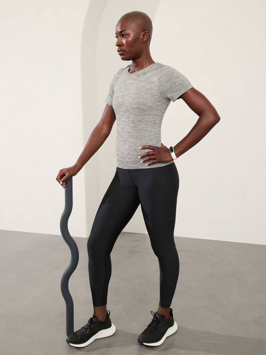 In Motion Seamless Tee - Medium Grey Heather