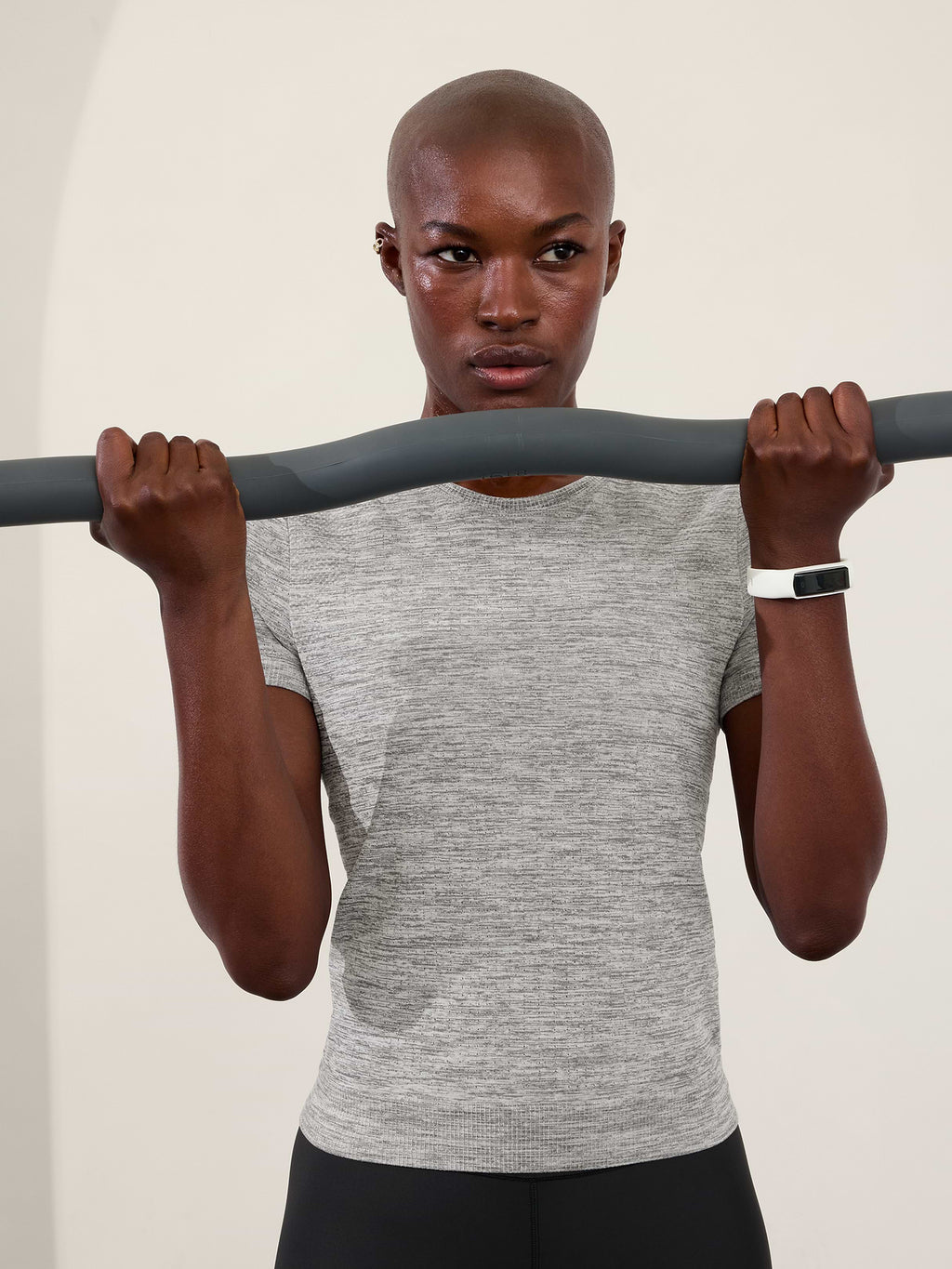 In Motion Seamless Tee - Medium Grey Heather