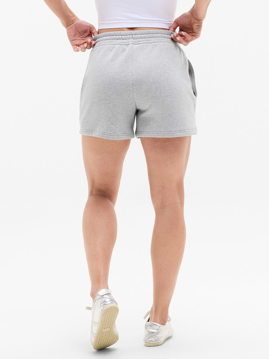 Forever Fleece Mid Rise 4" Short - Grey Heather