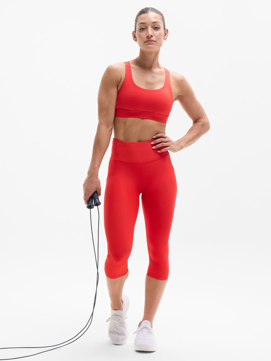 Interval Stash High Rise 7/8 Legging - Cardinal