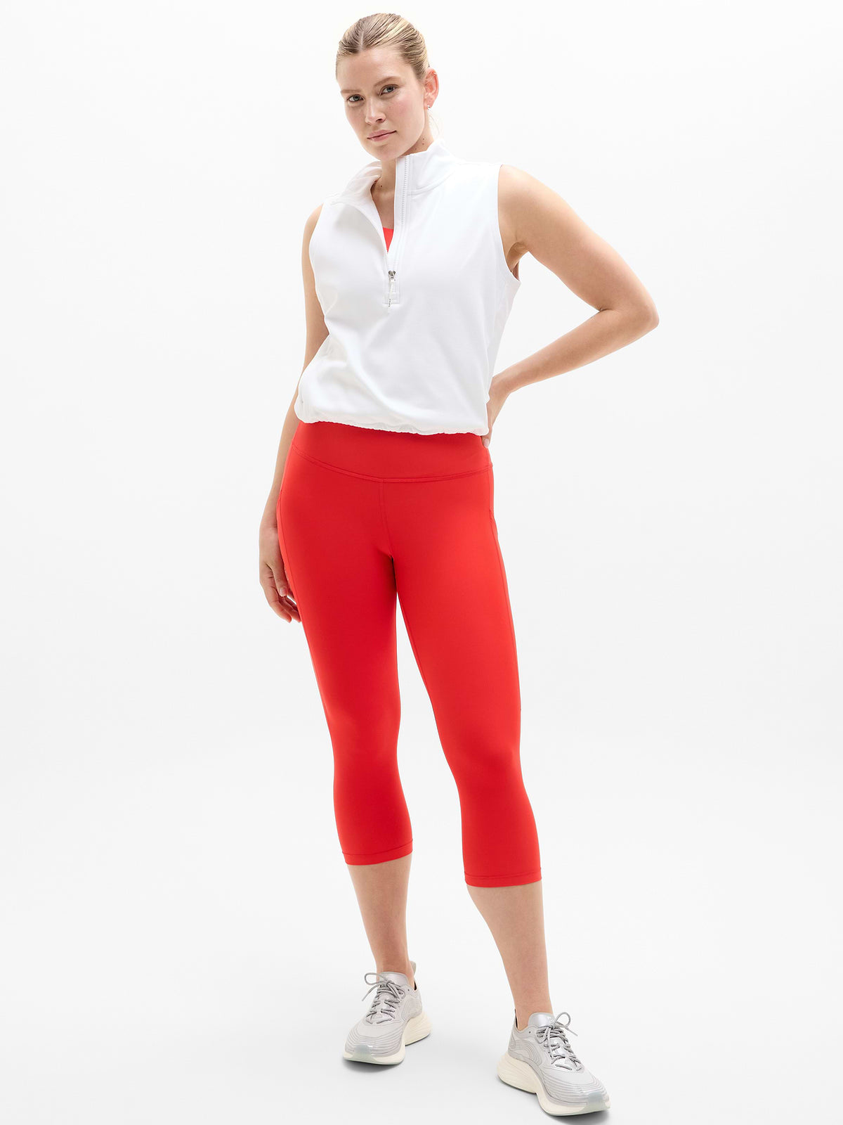 Interval Stash High Rise 7/8 Legging - Cardinal