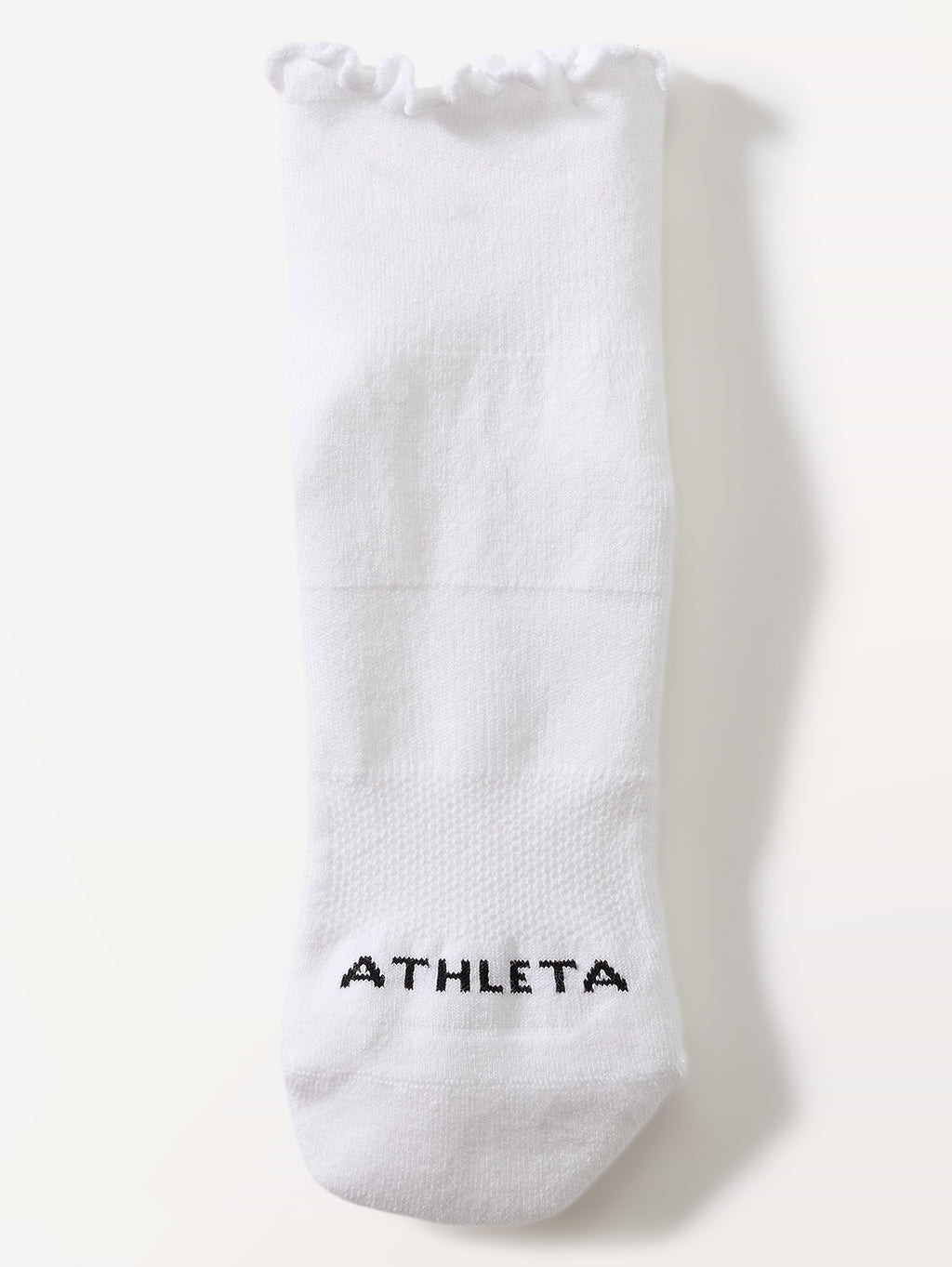 Athleta Ruffle Everyday Quarter Crew Sock 2-Pack - Bright White/Black