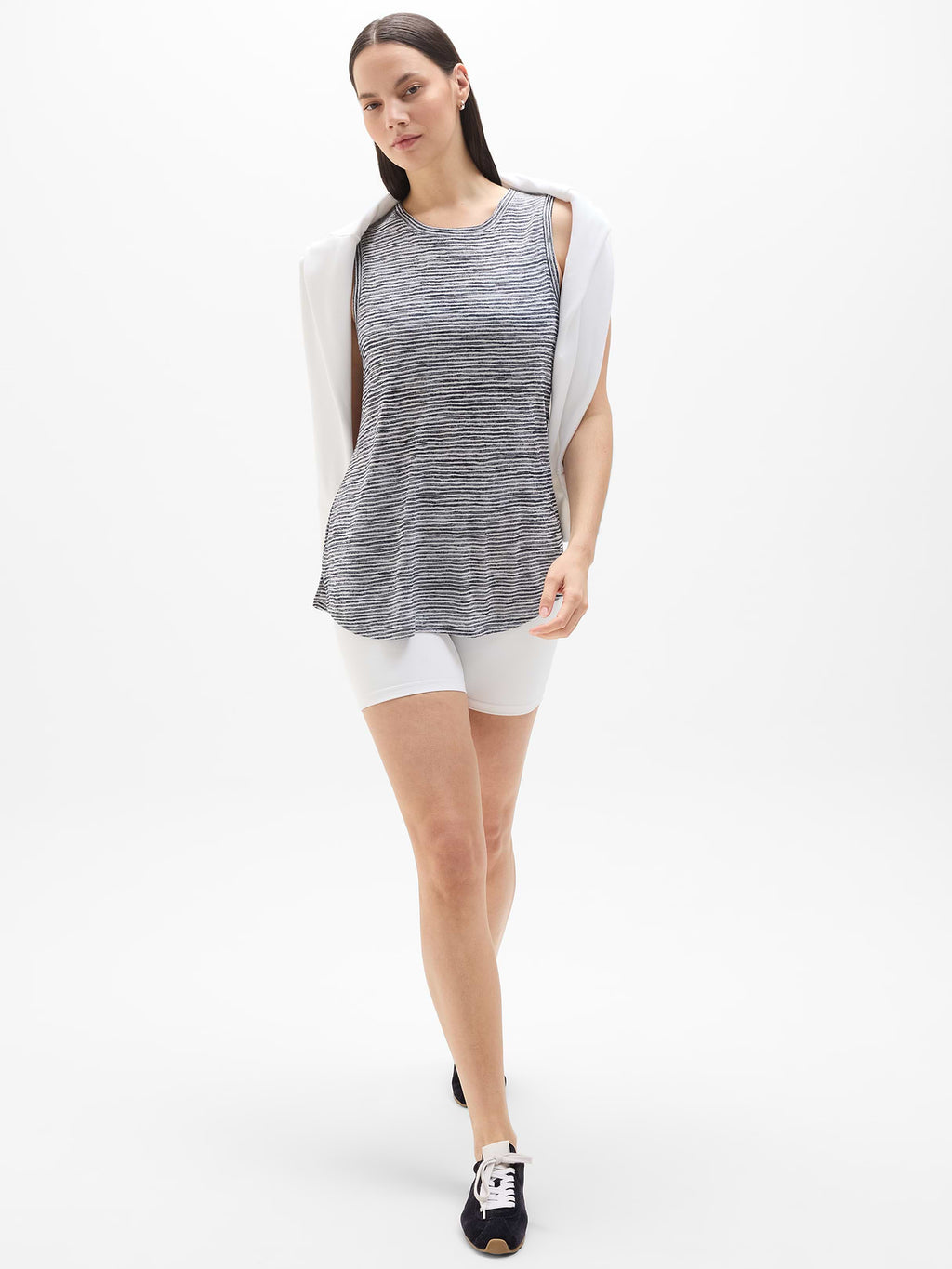 Breezy Tank - Navy Stripe