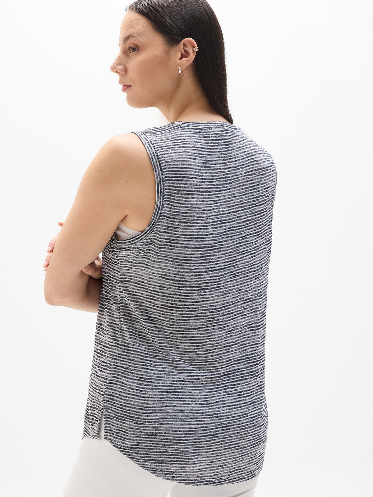 Breezy Tank - Navy Stripe