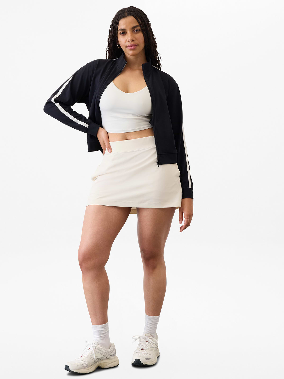 Brooklyn Mid Rise 13.5" Skort - Bone