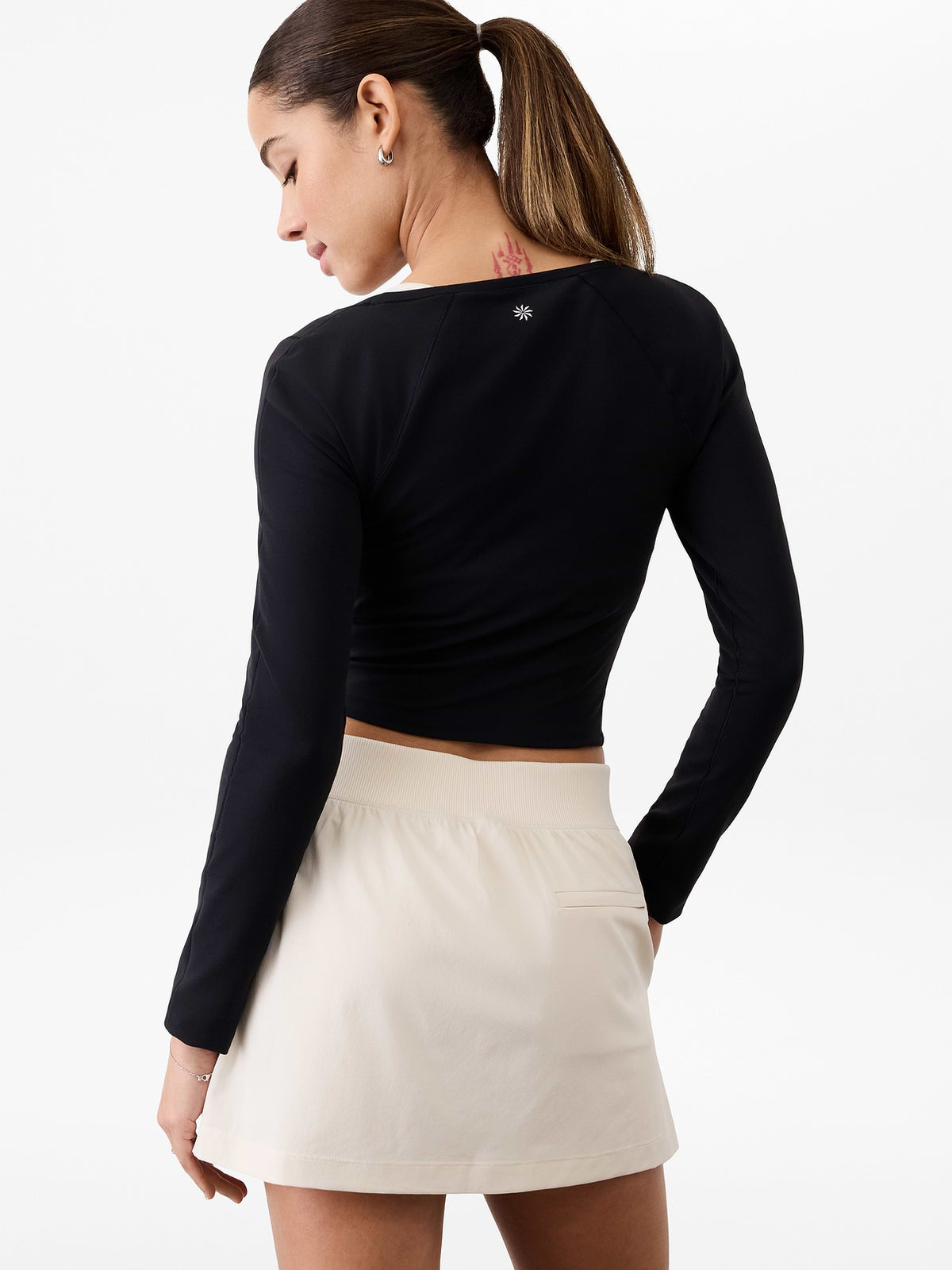 Brooklyn Mid Rise 13.5" Skort - Bone