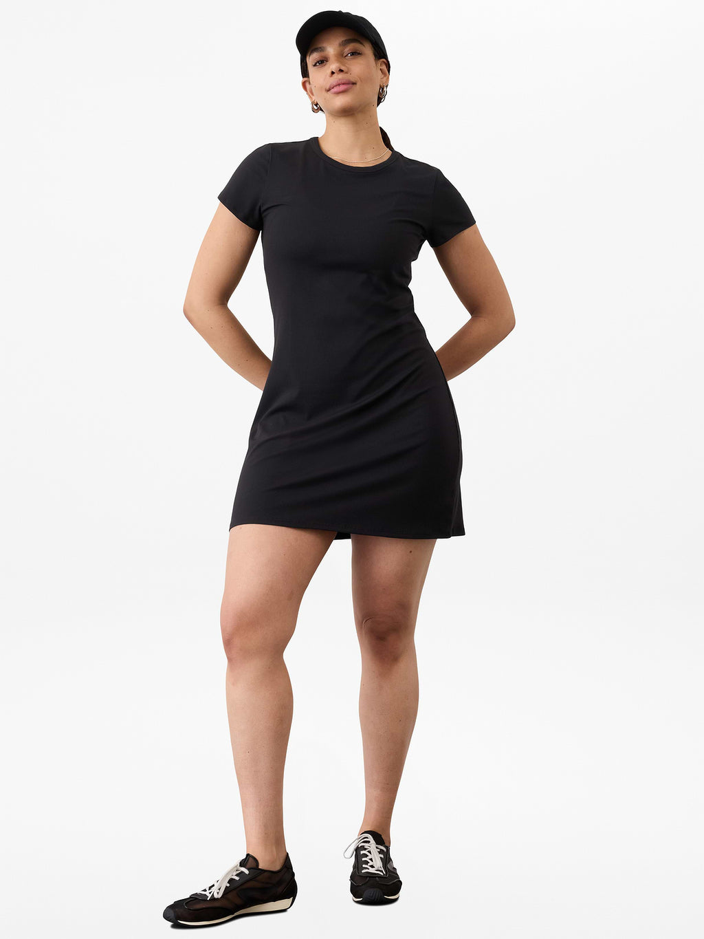 Signature Rib Tee Dress - Black