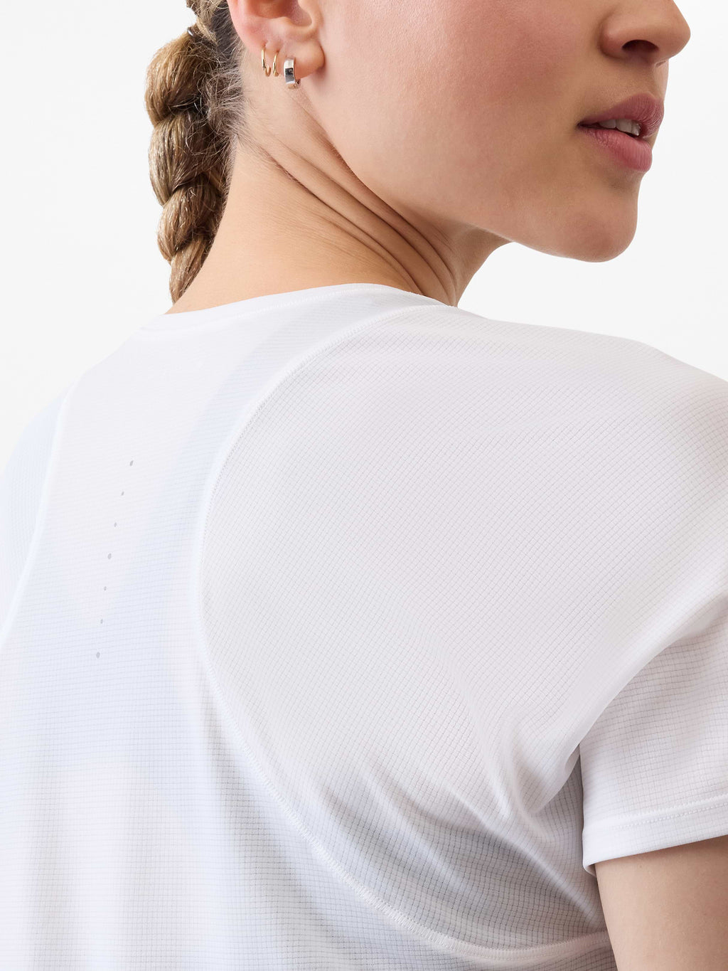 Grid Knit Tee - Bright White