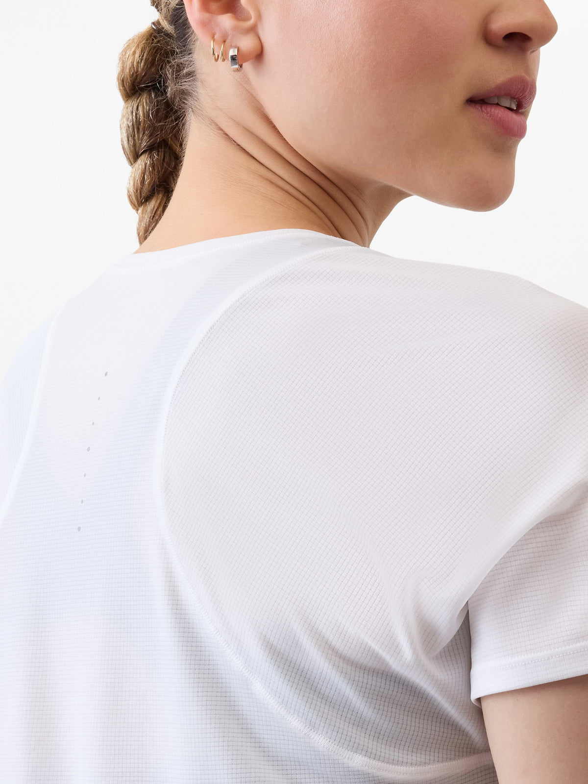 Grid Knit Tee - Bright White