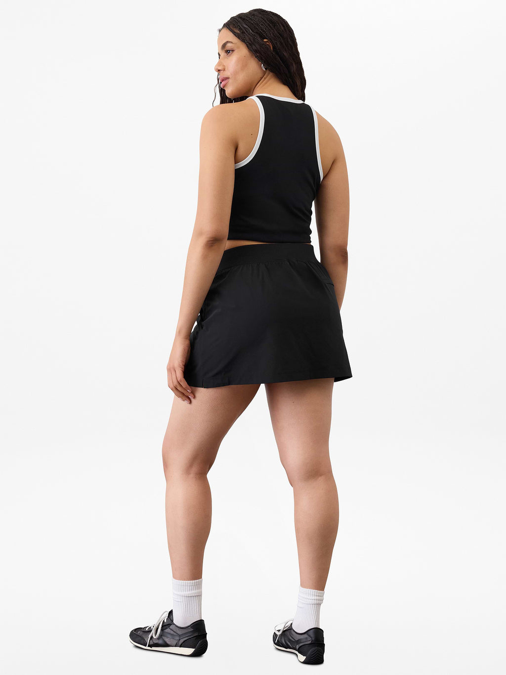 Brooklyn Mid Rise 13.5" Skort - Black