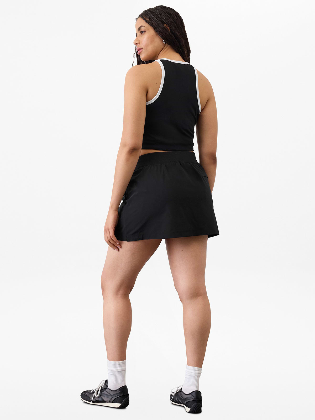 Brooklyn Mid Rise 13.5" Skort - Black