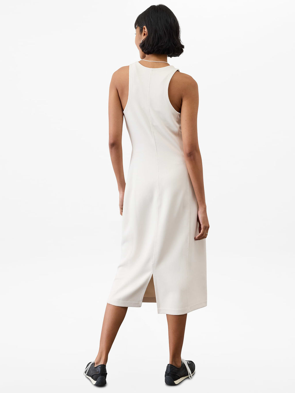 Seasoft Rib Midi Tank Dress - Bone