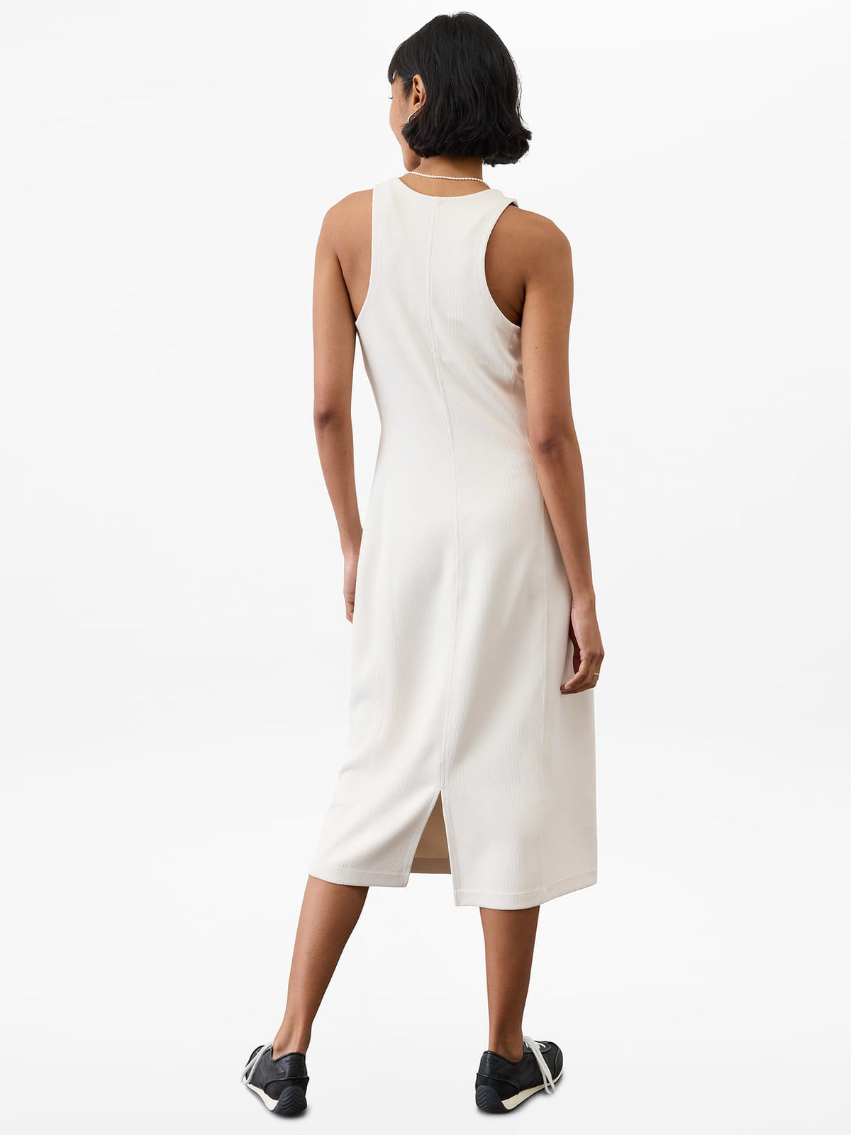 Seasoft Rib Midi Tank Dress - Bone