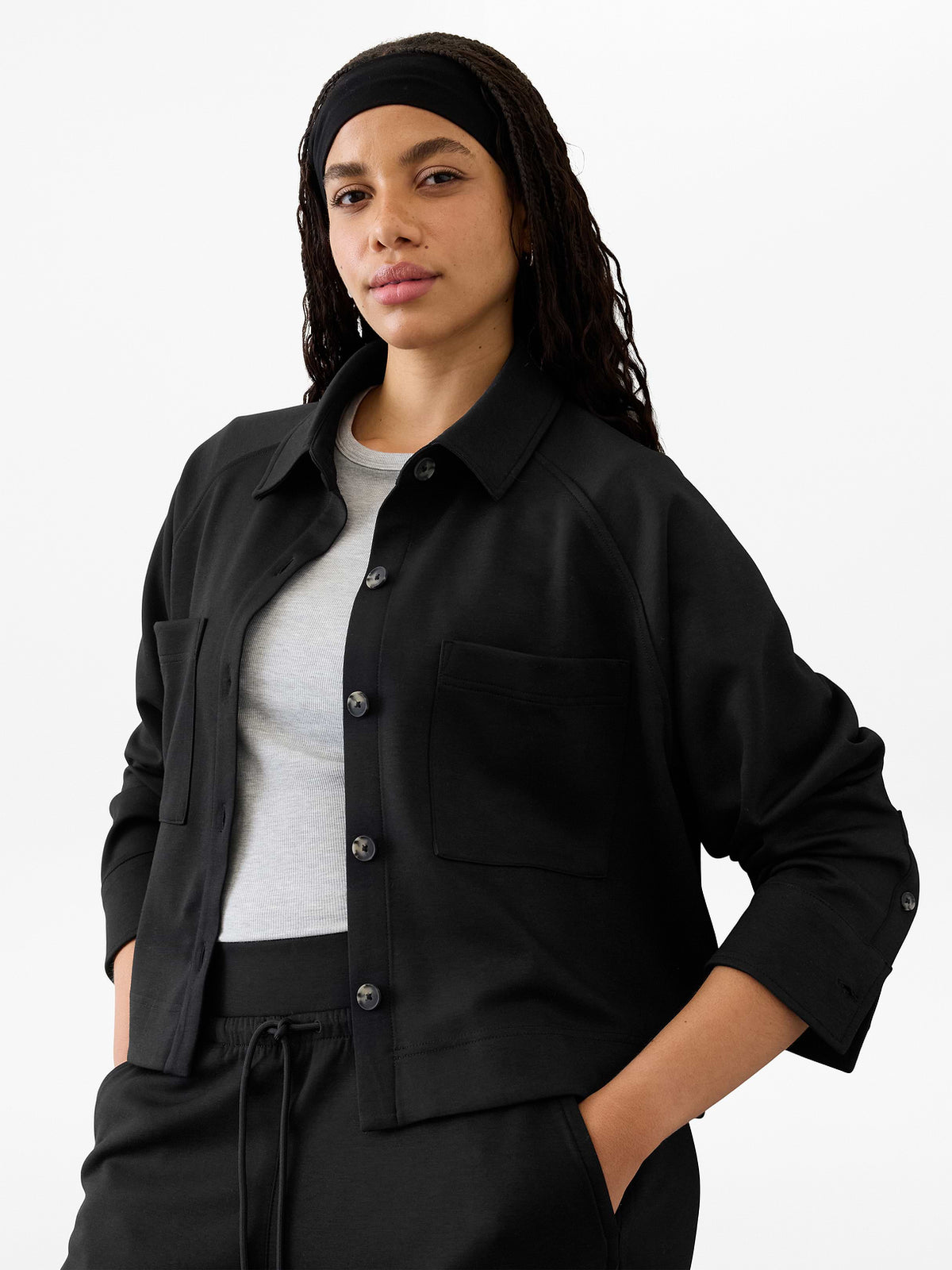 Allure Shirt Jacket - Black