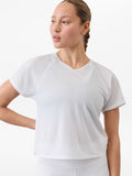 Grid Knit Tee - Bright White
