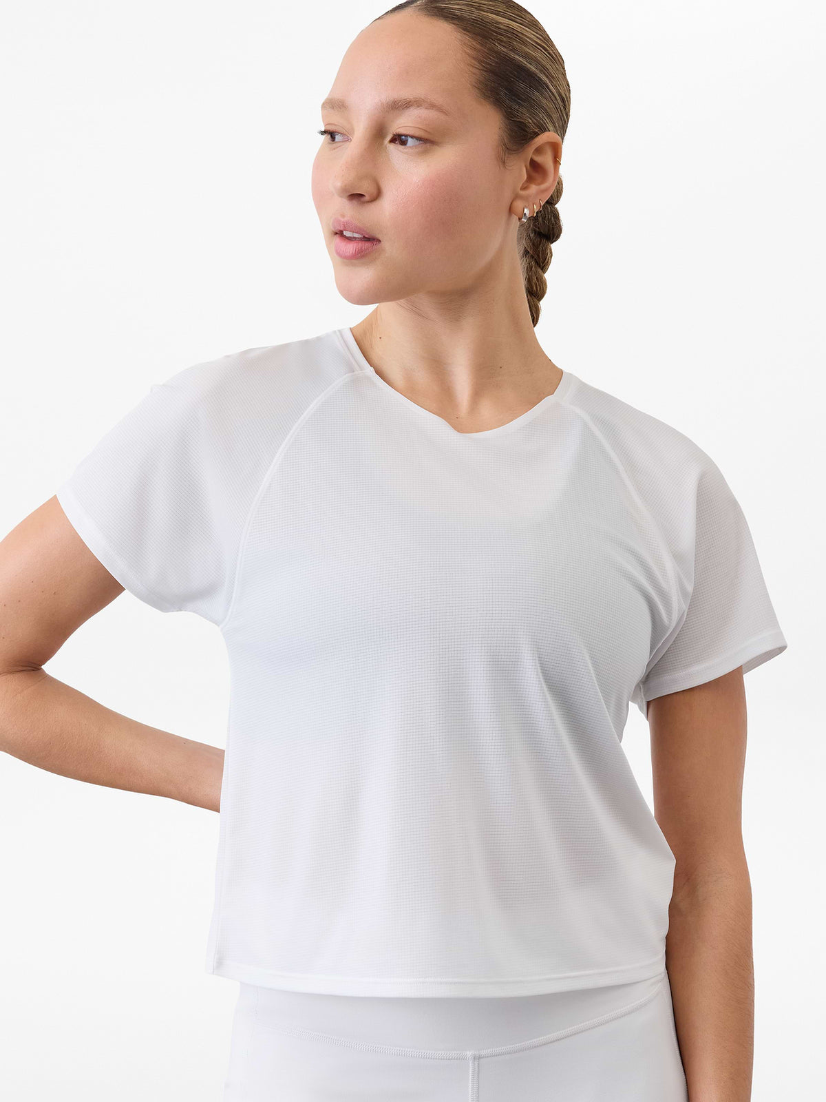 Grid Knit Tee - Bright White