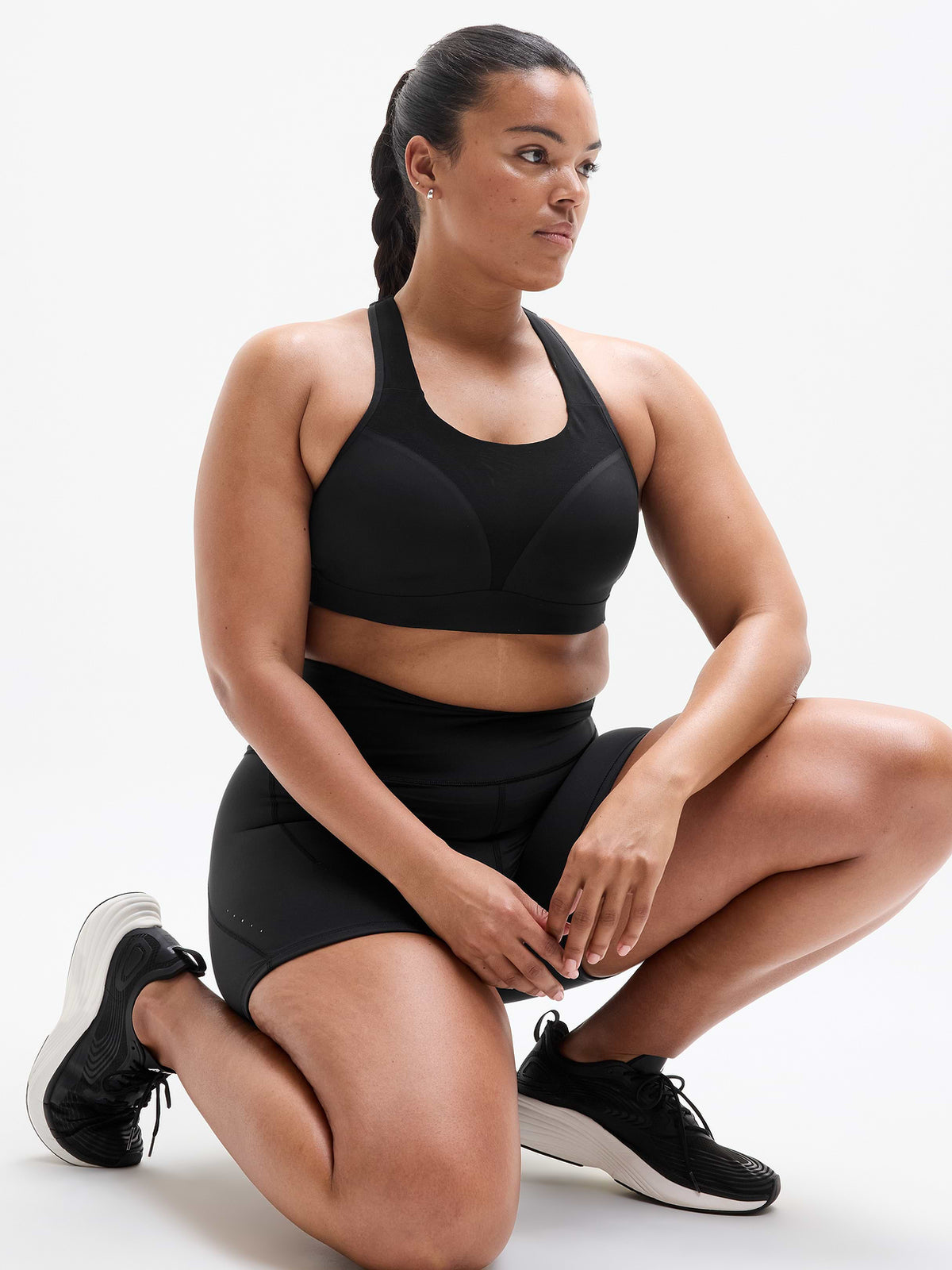Speed Run High Support Sports Bra - Black