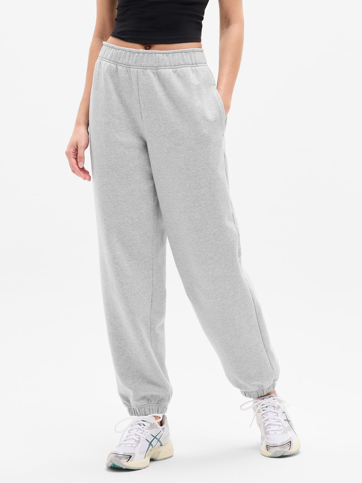 Forever Fleece Mid Rise Flare Pant - Grey Heather