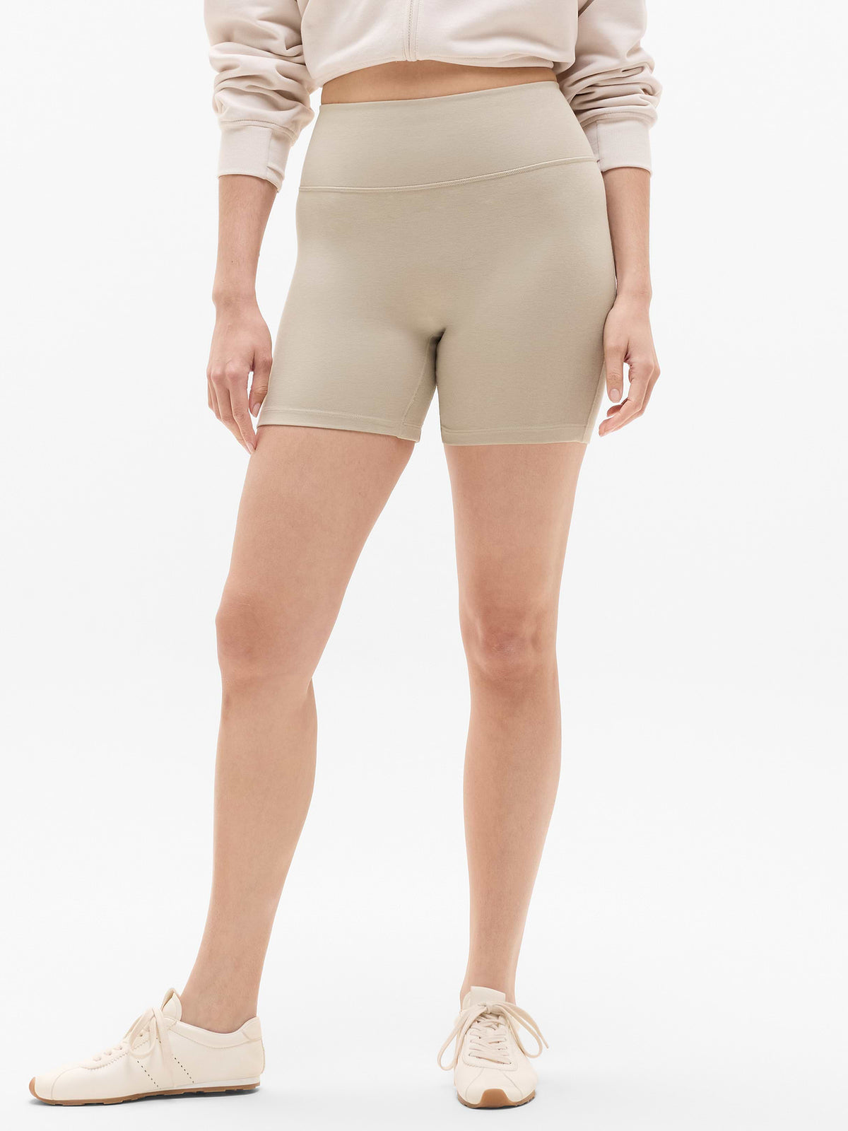 Intuition High Rise 5” Cotton Short - Ecru