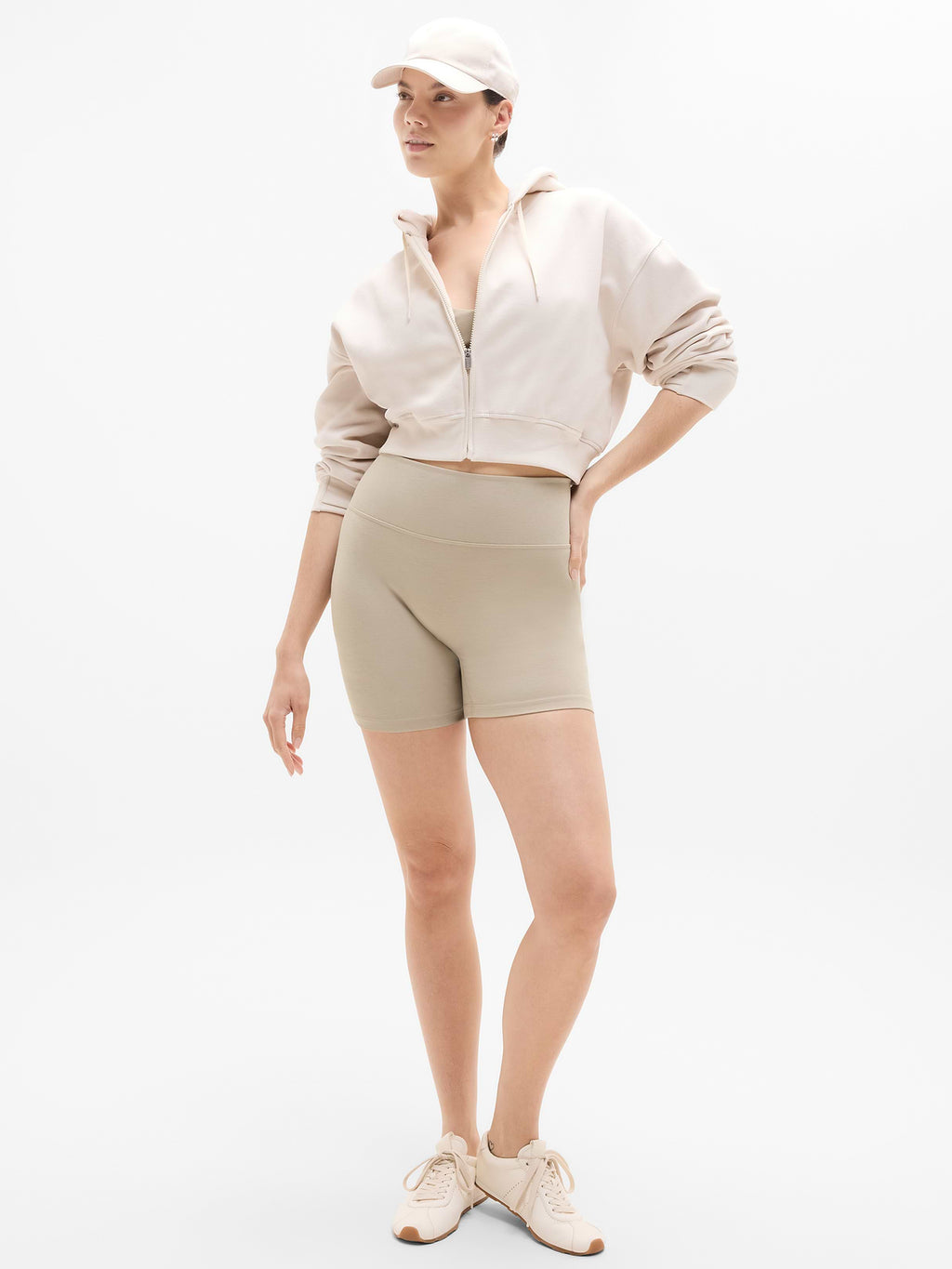 Intuition High Rise 5” Cotton Short - Ecru