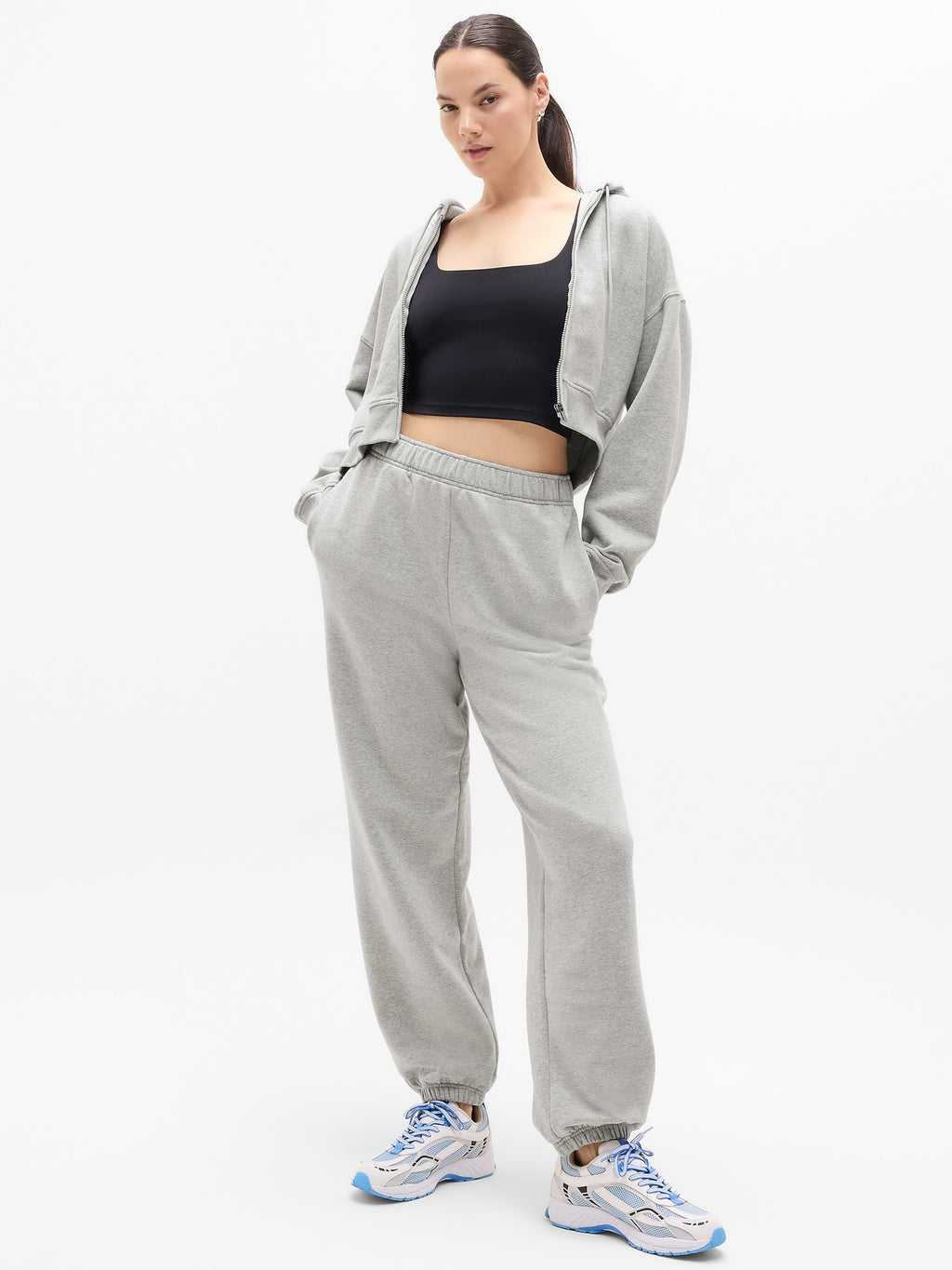 Forever Fleece Mid Rise Flare Pant - Grey Heather