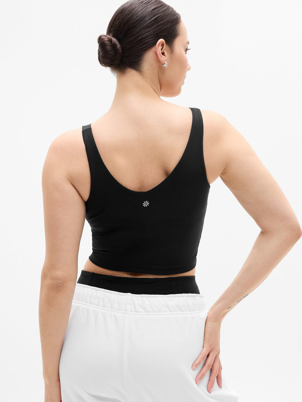Transcend V-Neck Crop Sports Bra A-C - Black