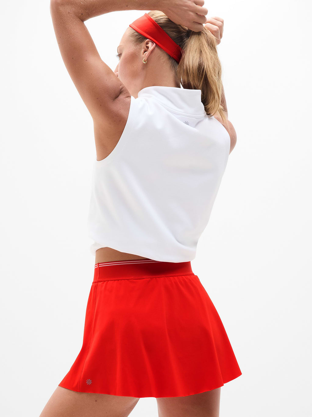 Ace Advantage High Rise 13.5" Skort - Cardinal/Bright White