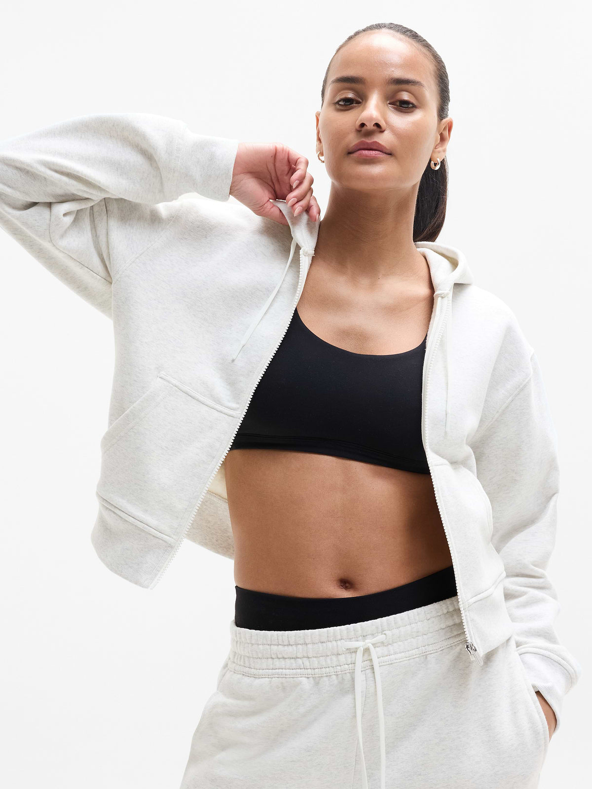 Forever Fleece Full Zip Sweatshirt - Fog Grey Heather