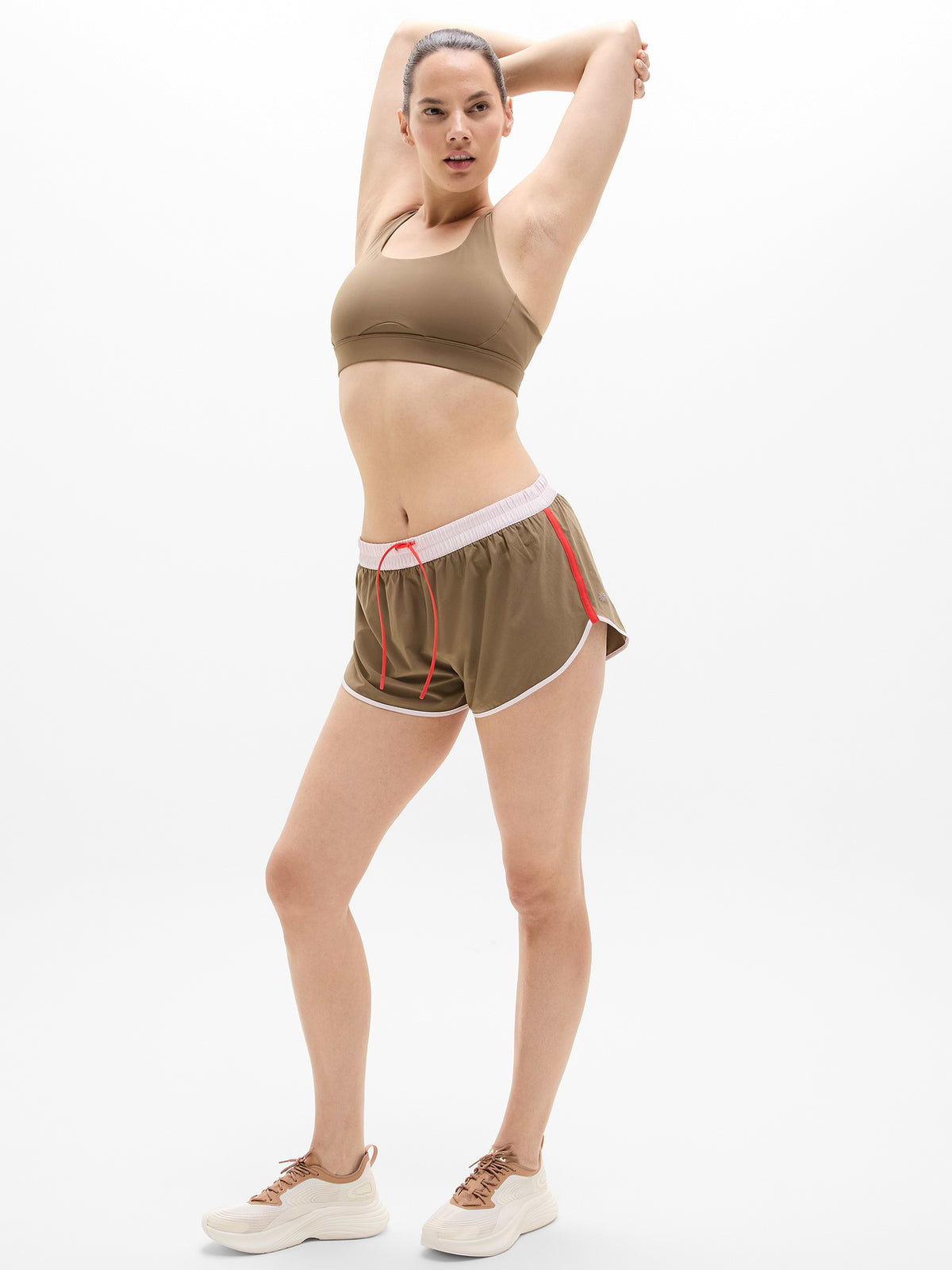 Speedwork Mid Rise Colorblock 2" Run Short - Clay/Shell/Cardinal