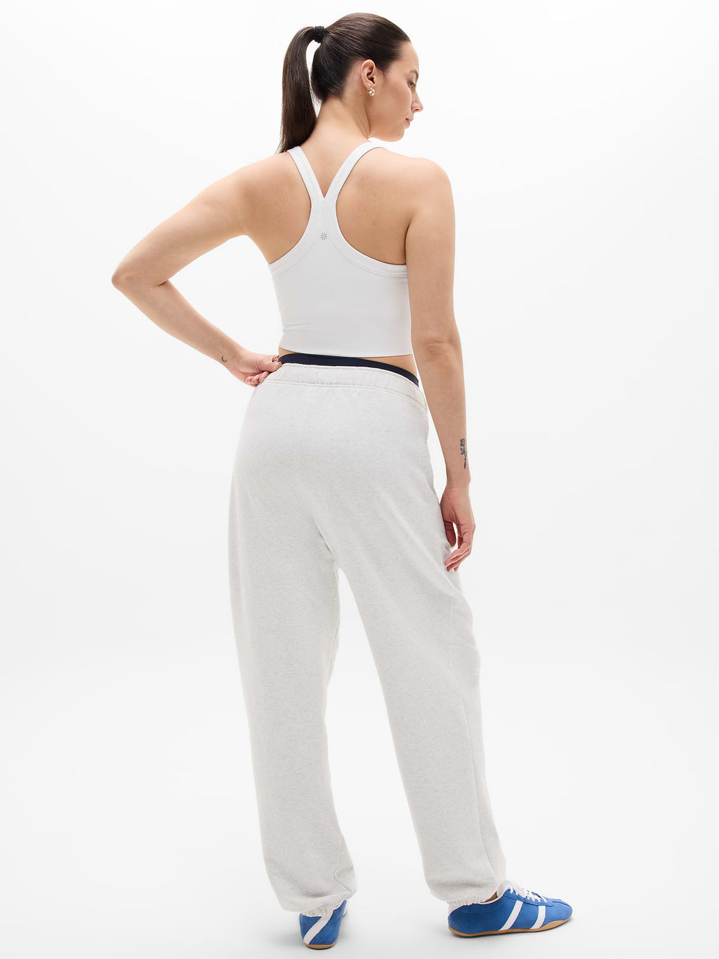 Forever Fleece Mid Rise Flare Pant - Fog Grey Heather
