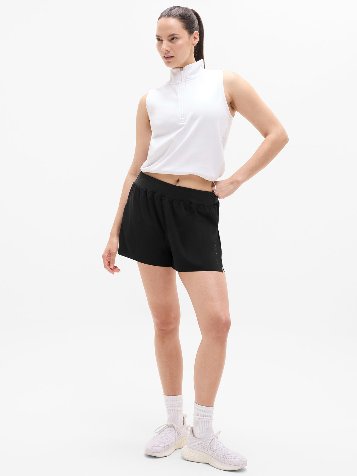 Fast Route Mid Rise 2" Run Short - Black