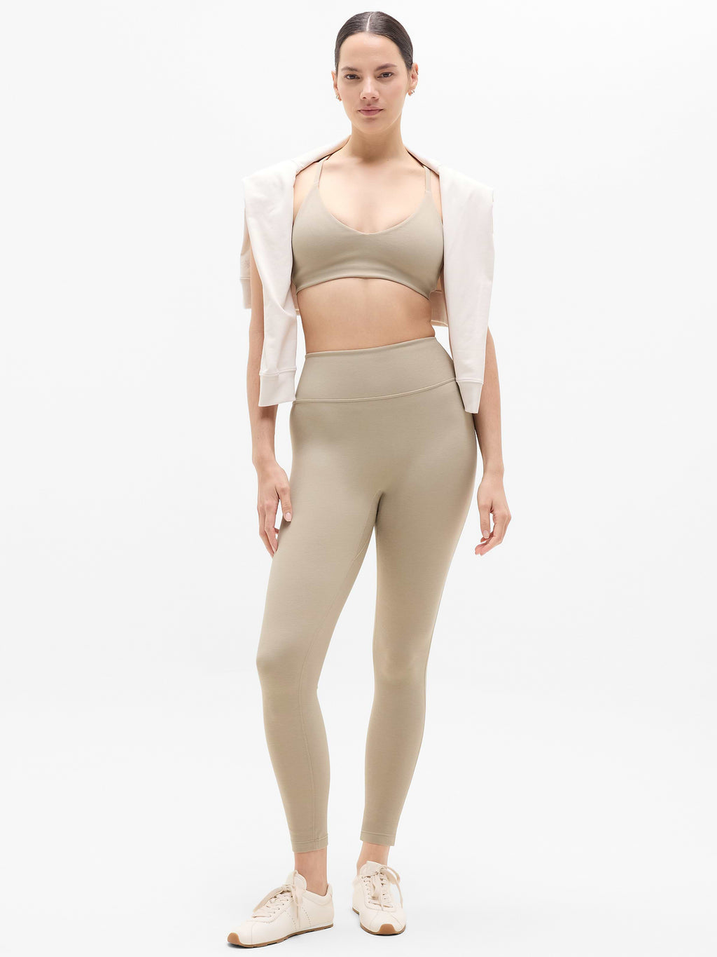 Intuition Ultra High Rise Cotton Legging - Ecru