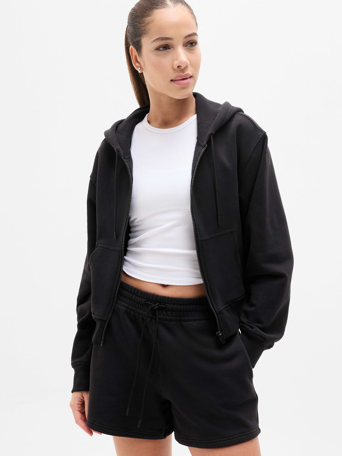Forever Fleece Full Zip Sweatshirt - Black