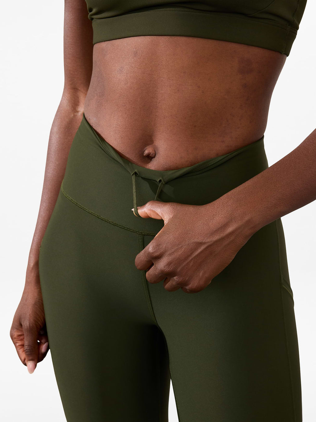Interval Stash High Rise 7/8 Legging - Aspen Olive