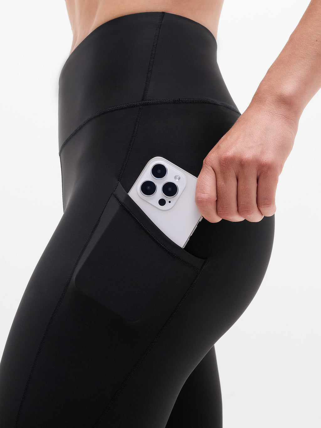 Interval Stash High Rise 7/8 Legging - Black