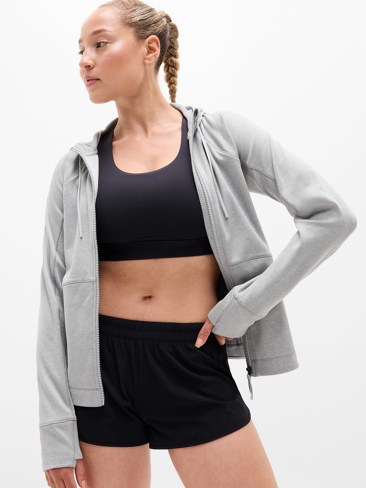 Unstoppable Fleece Lined Full Zip Jacket - Grey Heather