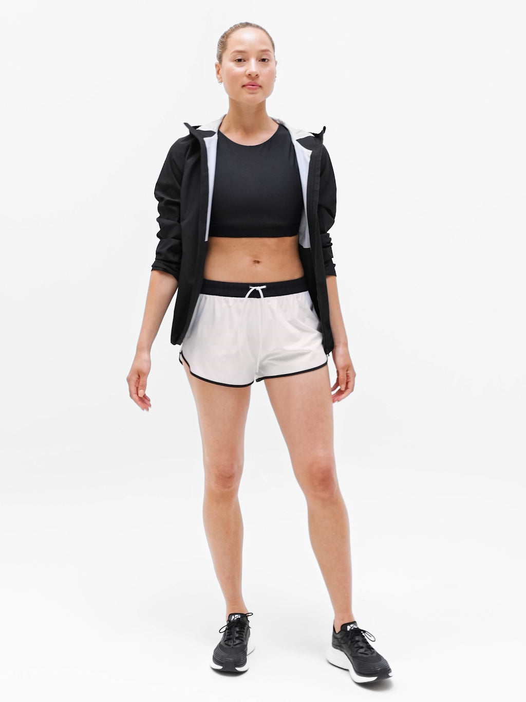 Speedwork Mid Rise Colorblock 2" Run Short - White/Black/Shell