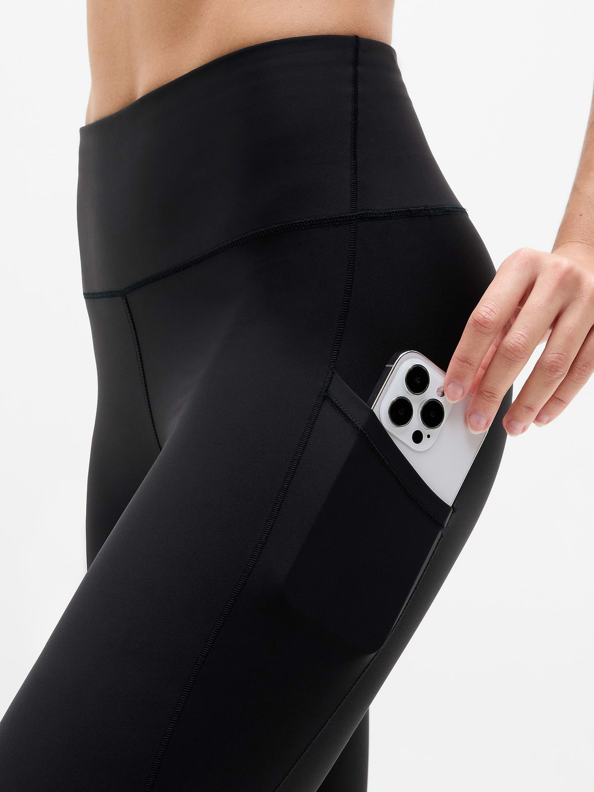 Interval Stash High Rise 7/8 Legging - Black