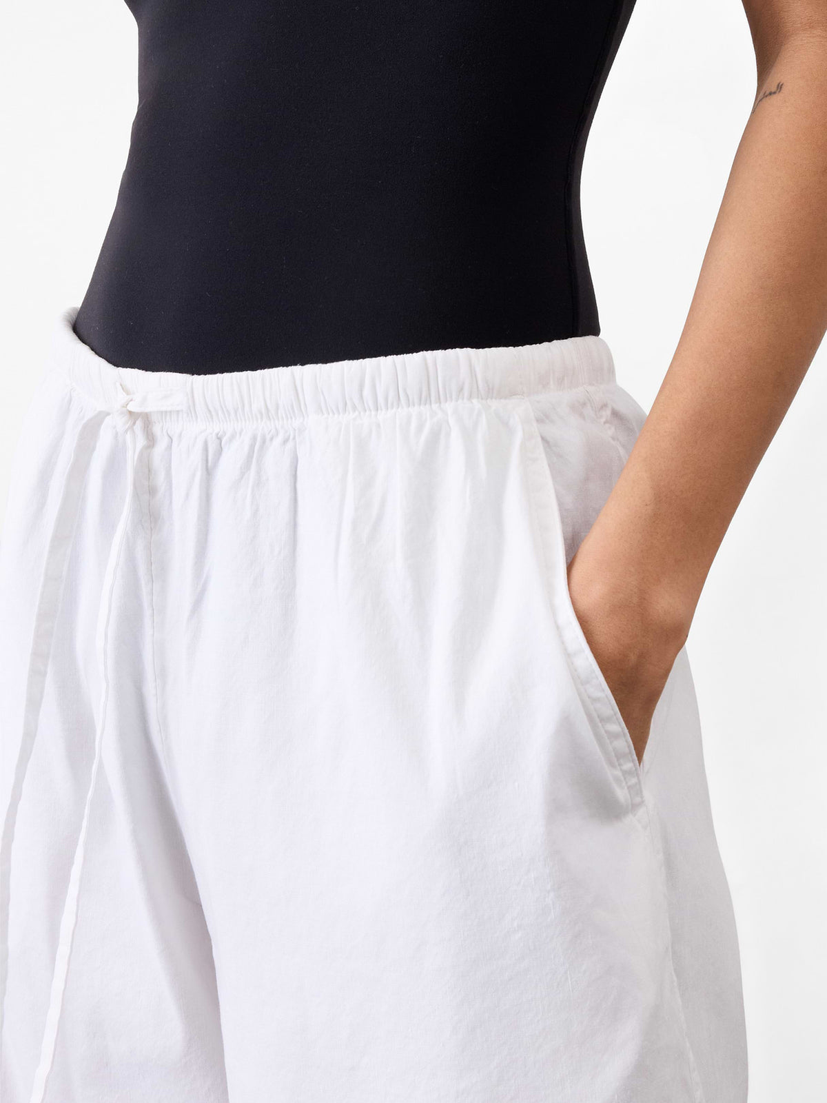 Paradise Mid Rise Wide Leg Pant - Bright White