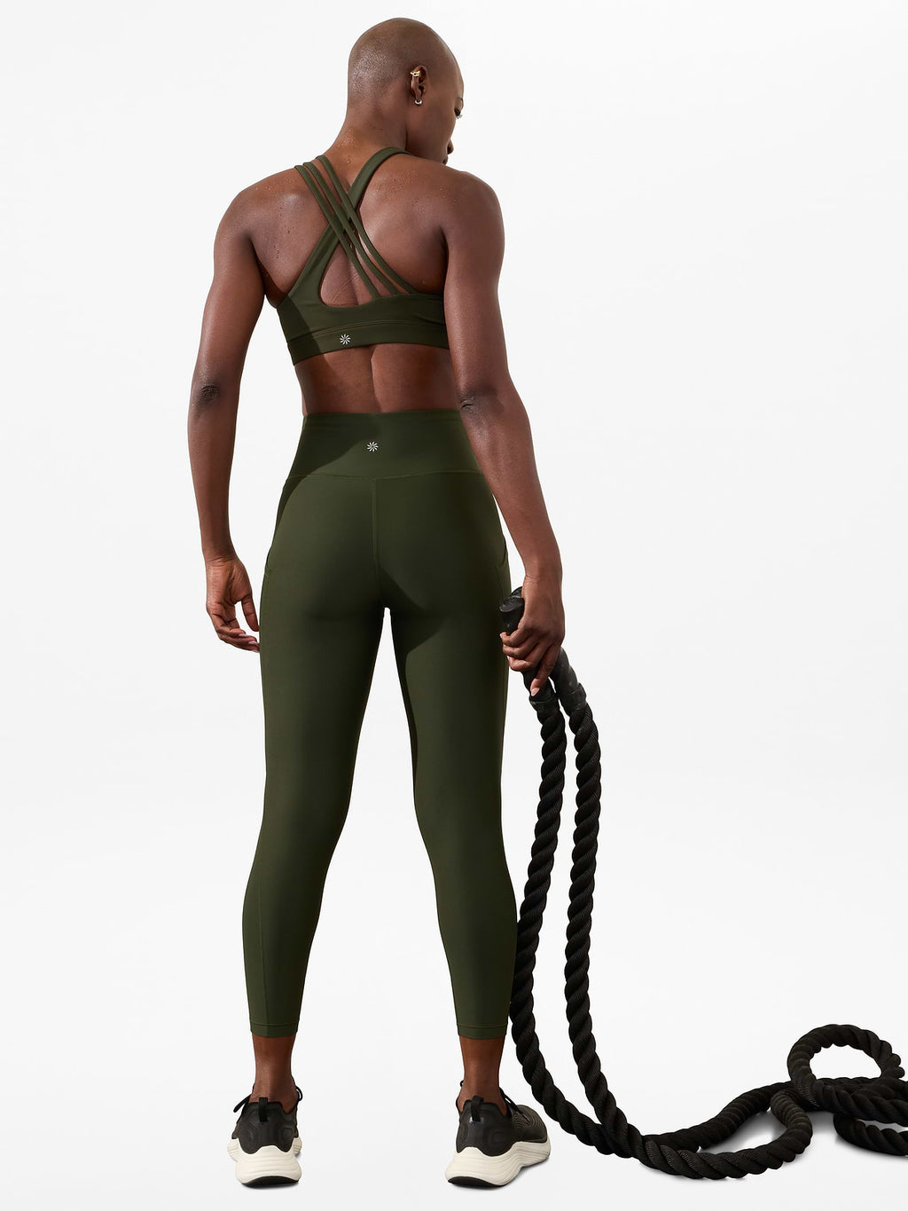 Interval Stash High Rise 7/8 Legging - Aspen Olive