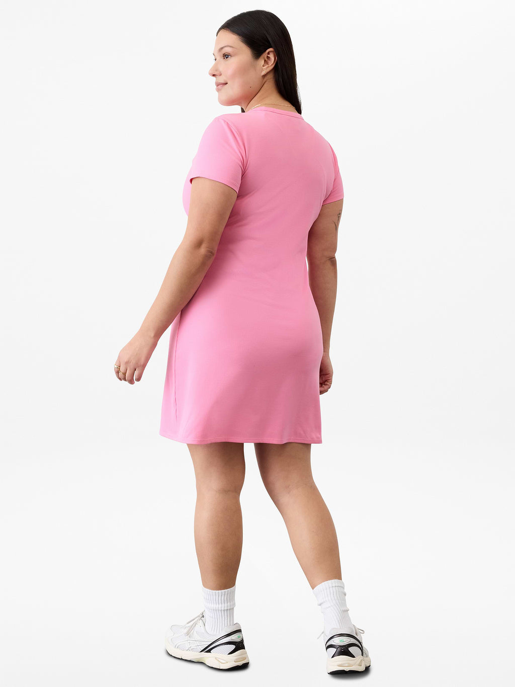 Signature Rib Tee Dress - Raphanus Pink