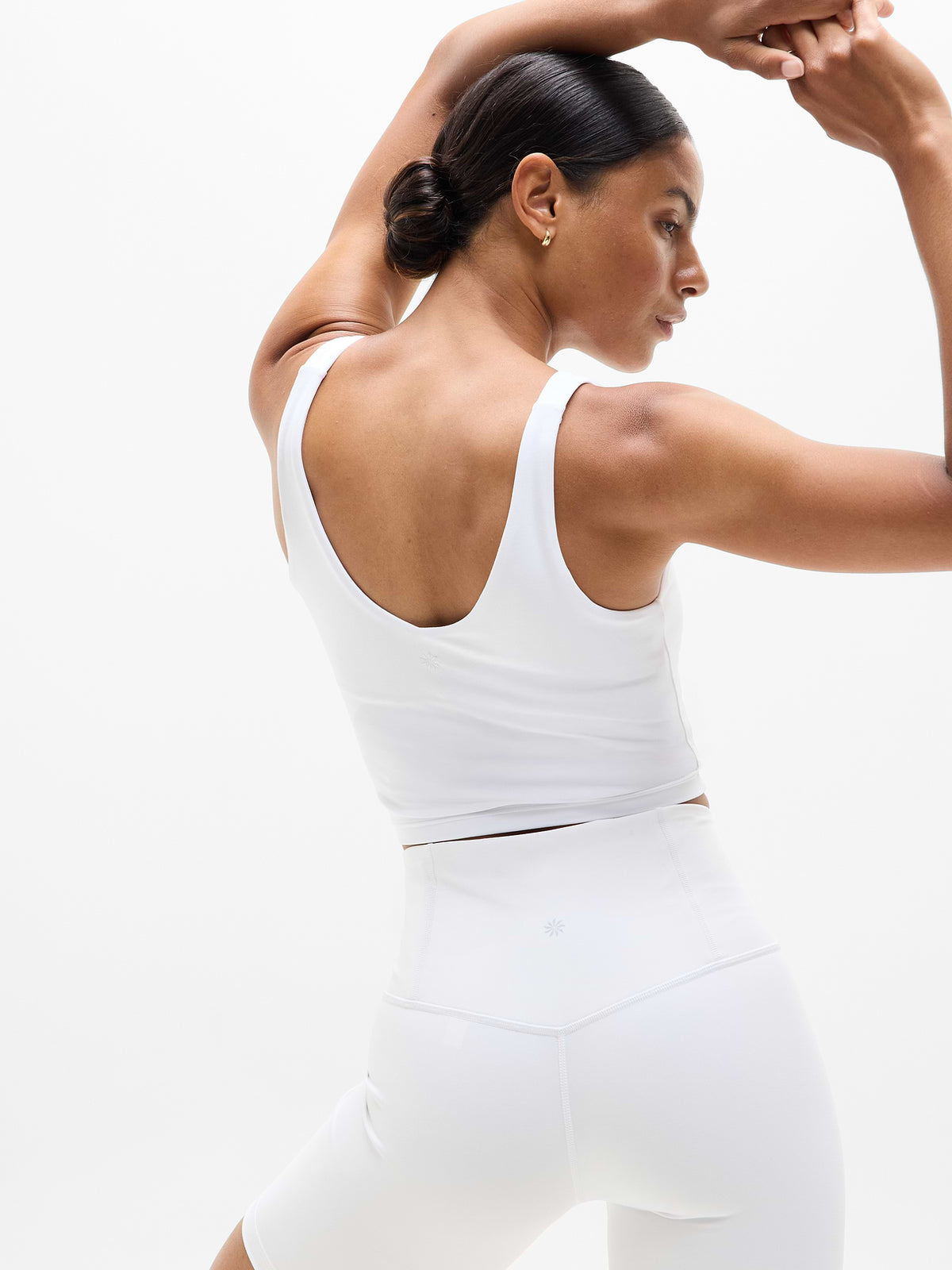 Transcend V-Neck Crop Sports Bra A-C - Bright White